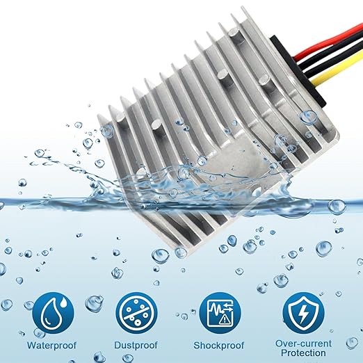 DC 18-36V to 24V Step up Down Converter 20A 480W DC Voltage Regulator Power Converter Waterproof Module Transformer for Golf Cart Club Car