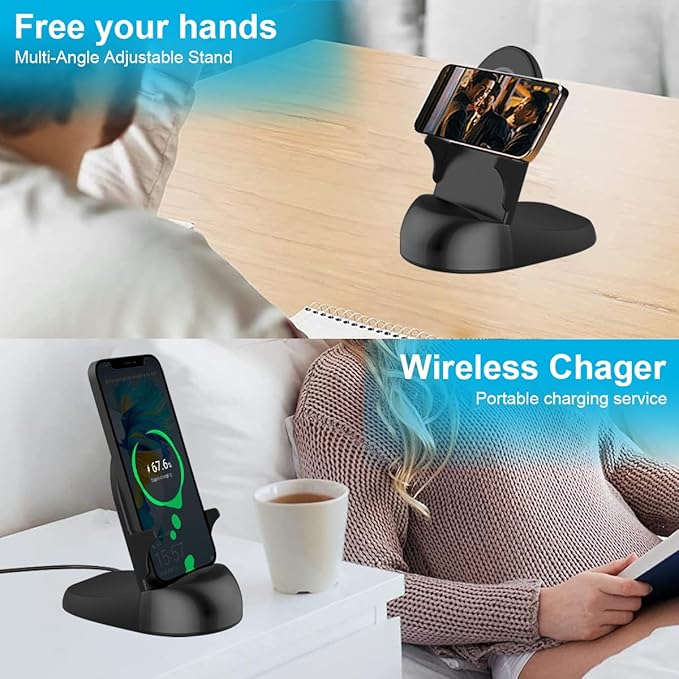 Alkaenum FHD 1080p Dome Camera WiFi Wireless Phone Charger,Indoor Security Camera with Motion Activated, (Rotate Lens) 250°Viewing Angle for Home Security(2.4/5G)