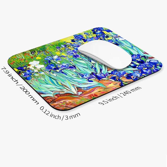 Armanza Square Mouse Pad Lrises,Personalized Premium-Textured Custom Mouse Mat Design,Washable Mousepad Lycra Cloth,Non-Slip Rubber Base Computer Mouse Pads for Wireless Mouse