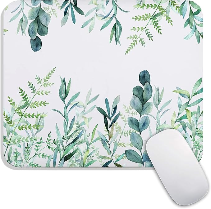 Armanza Square Mouse Pad Green Grass, Personalized Premium-Textured Custom Mouse Mat Design, Washable Mousepad Cloth, Non-Slip Rubber Base Computer Mouse Pads for Wireless Mouse