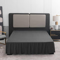 Black Bed Skirt King Size Ruffled Bed Skirt with Split Corners, King Bed Skirt 16 Inch Drop, King Size Bed Skirt Black for Ruffled Bed Skirt with Split Corners, Bed Skirts King Size