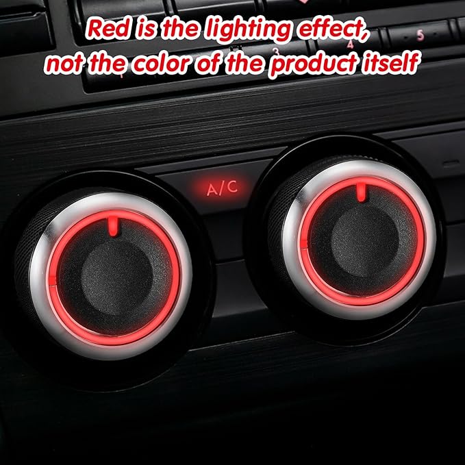 Frienda 6 Pcs Climate Ac Heater Control Knob Blower Fan Control Knob Replacement Ac Switch Heater Blower Fan Button Compatible with Accessories Replacement Compatible 2005-2015