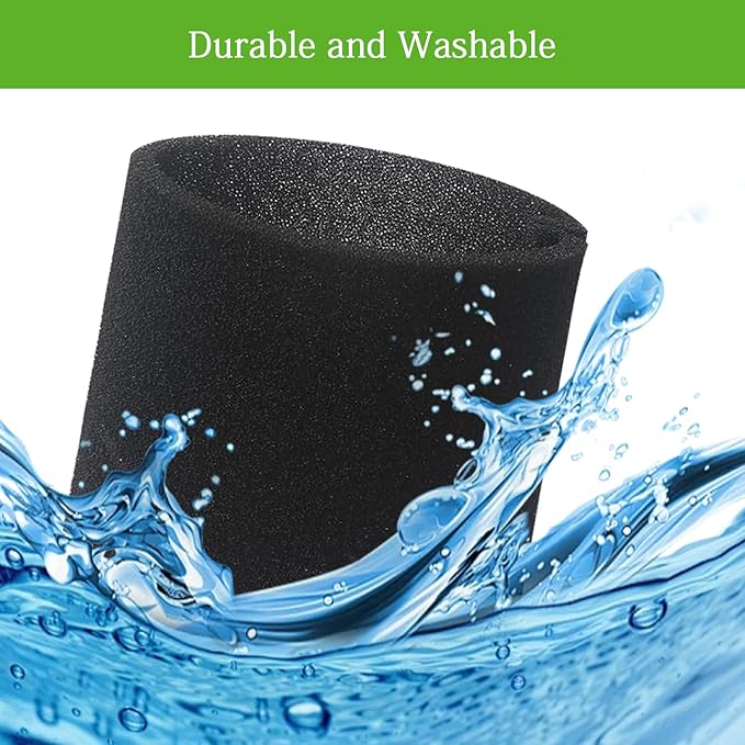 DFD 1 Pc 90585 Foam Sleeve Filter Replacement Compatiable with Genie Shop Wet Dry Vacuums & for Shop Vac for Vacmaster, VF2001 Foam Replacements Filters for Wet Dry Vacuum Cleaner