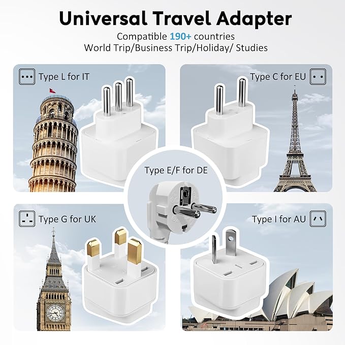 220V to 110V Voltage Converter, 2000W Adapter US to Europe International Travel, Mapambo Universal Voltage Converter (Gray)