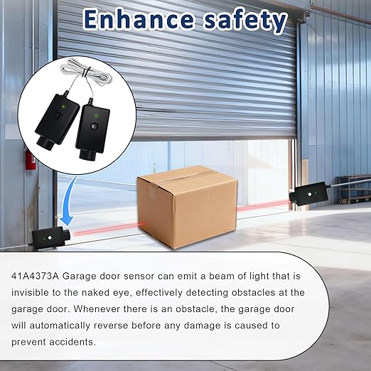 NLDZGA 41A4373A Garage Door Safety Sensor Compatible with Chamberlain Manufactured Between 1993 to Late 1990s Garage Door Openers,Safety Sensors Beam Eyes