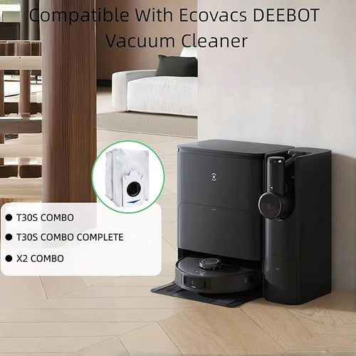10-pack 3L dust bags, compatible only with Ecovacs DEEBOT X2 COMBO / T30S COMBO / T30S COMBO COMPLETE robot vacuum cleaners (not suitable for other T30 / T30s models)