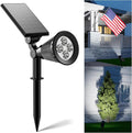 FALOVE Solar Spot Lights Outdoor Waterproof for Flag, Palm Tree, Pole, Sign, Statue, Mailbox, Bright LED Outside Landscape Flood Spotlights for Accent Uplighting Yard, Garden, House, Backyard, Patio