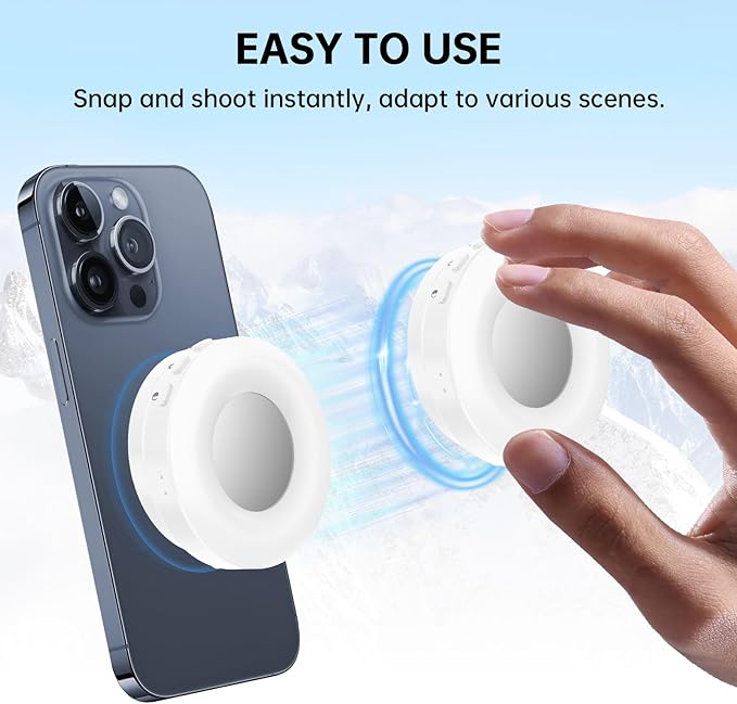 Selfie Light, Selfie Light for iPhone, Portable Phone Ring Light for Video Recording, Adjusted 4 Modes, Rechargeable Fill Light for Selfies, Photography, Makeup, Vlogs, TikTok, Video（White）