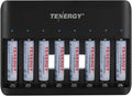 Tenergy TN477U 8-Bay Fast Charger for NiMH/NiCD AA AAA Rechargeable Batteries with 8pcs 1000mah AAA Rechargeable Batteries