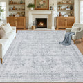 8x10 Area Rugs Living Room: Bedroom Neutral Washable Carpet Gray by Luxturiy