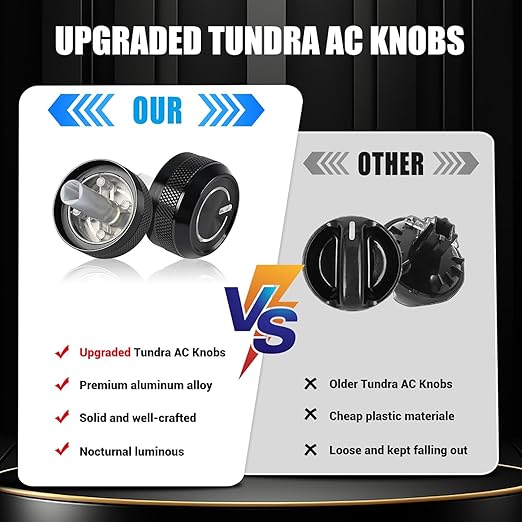 Xomzema 3Pcs Upgraded Control Switch Knob for Toyota Tundra 2000-2006,Air Conditioning AC Heater Blower Fan Climate Control Knobs Switch Button,Replaces 55905-0C010 559050C010