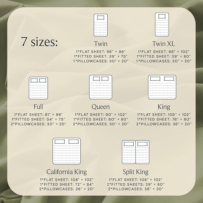 LuxClub 3 PC Twin Sheet Set, Deep Pockets Wrinkle Free Cooling Bed Sheets Hotel Bedding for Women, Men, Kids & Teens, Includes 1 Fitted Sheet, 1 Flat Sheet and 1 Pillowcase-Silky Soft Olive