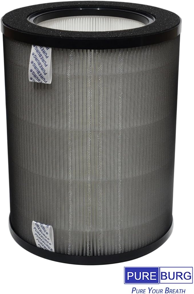 PUREBURG DR-HPA019 Replacement Filter Compatible with Dreo MC710S Air Purifier Tower Fan 45" 2-in-1,2-Pack H13 HEPA Activated Carbon Air Clean Dust VOCs Odor