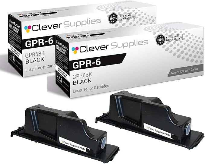 CS Compatible Replacement for Canon GPR-6 6647A003AA ImageRunner 2220 3300 2200 2800 3320 (Black 2 Pack)