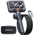DEPSTECH Dual Lens Two-Way Articulating Borescope Camera with Light, 4.5" Screen and 5FT Flexible Snake Scope Industrial Endoscope, Inspection Video Camera Tool for Wall, Engine, Auto, Mechanics