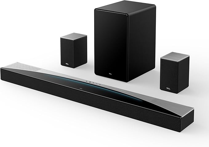TCL Q85H 7.1.4 Sound Bar with Wireless Subwoofer for Smart TV | Dolby Atmos DTS:X Surround Sound System | 860W Power Bluetooth Home Theater Speaker | App Control & Remote Control | Latest Model