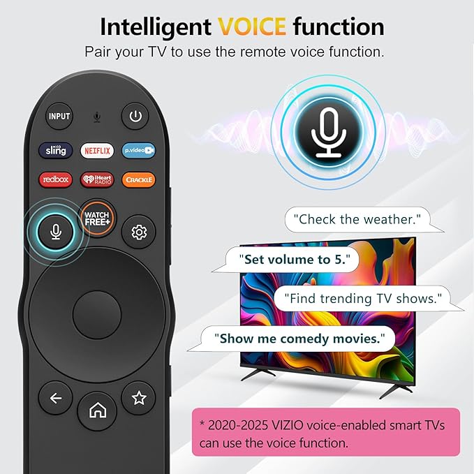 Replacement for VIZIO-Smart-TV-Remote - XRT270 Voice Control Universal for VIZIO SmartCast D/P/M/V-Series FHD 4K Quantum Pro TVs