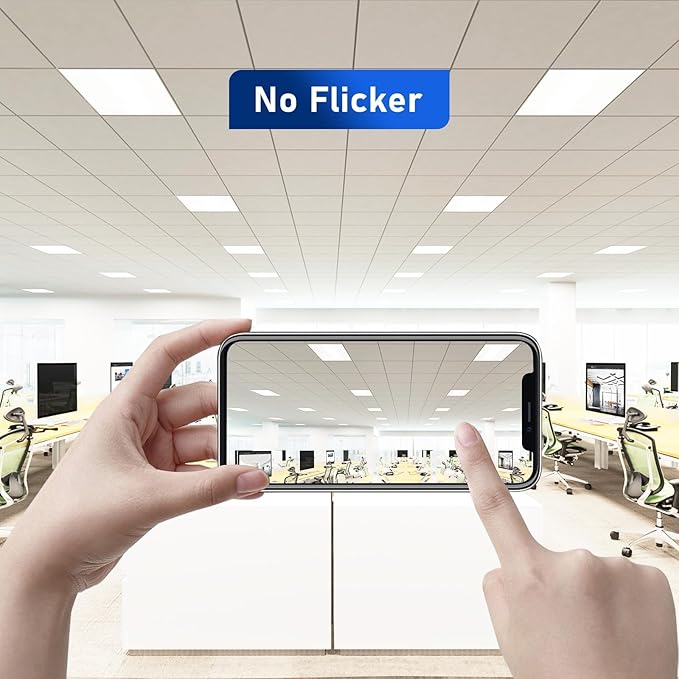 CycevSun 32 Pack 2x2 LED Flat Panel Light Drop Ceiling Fixture, 0-10V Dimmable, 20/30/40W Selectable, 3000K 4000K 5000K Switchable, 120-277V, ETL Listed