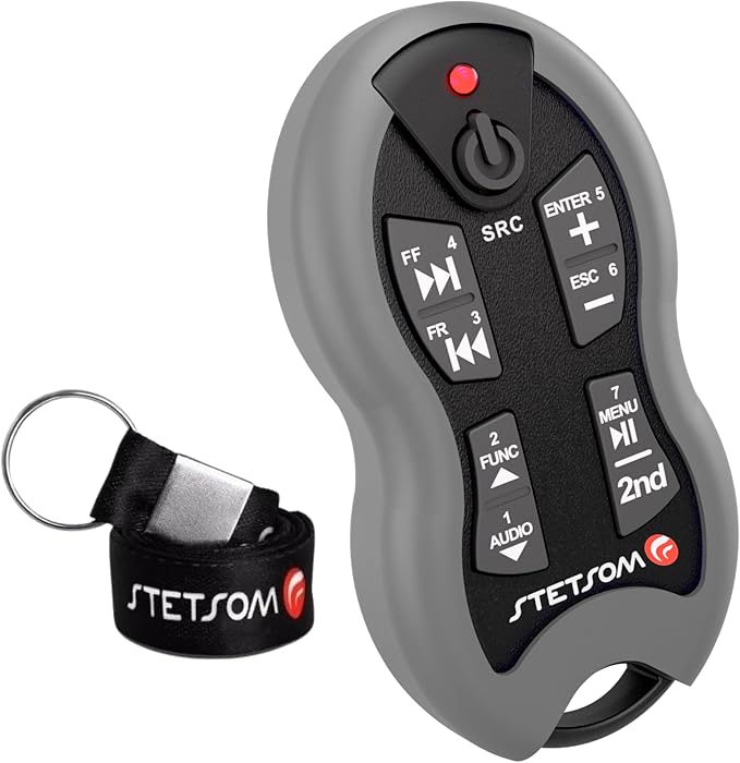Stetsom SX2 - Universal Remote Control, Infrared, Long Range (1640 ft), 16 Functions, Learning Mode, Compatible With Car Audio Head Units, Home Devices and Video Equipment