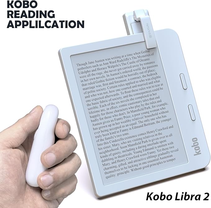 SK SYUKUYU RF Remote Control Page Turner for Kindle Reading Ipad Surface Comics, iPhone Android Tablets Reading Novels Taking Photos(White)