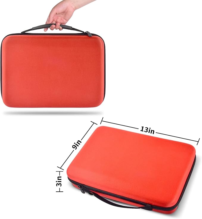 Battery Organizer Case, 150+ Batteries Storage Holder Container with Tester. Garage Organization Box for AA AAA 9V C D Lithium 3V LR44 CR2016 CR1632 CR2032 CR2025 (Not Includes Battery Pack) -Red