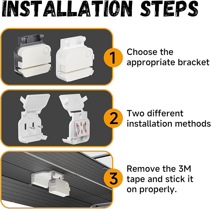 Garage Door Bracket for Ring Alarm Contact Sensor 2nd Gen | Secure Mount with Quick-Snap Clip & Screws | Easy Install Accessory (White Sensor Not Included)