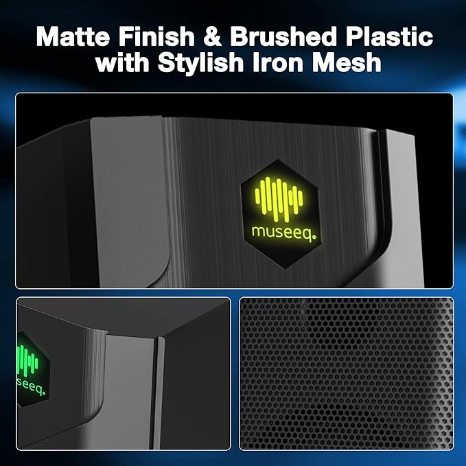museeq Bluetooth Speaker for Home Use, Compact Wireless Speaker with Clear Sound, Easy Setup Portable Speaker for Bedroom, Desk, Office, Gift Ready