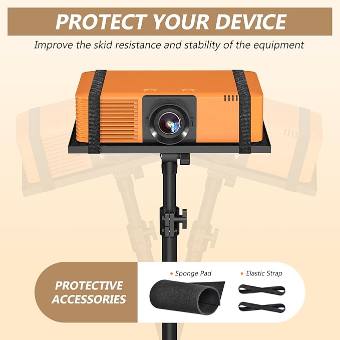 Facilife Projector Stand Tripod on Wheels, Adjustable Height 31-56 Inches, Laptop Tripod Stand Rolling, Heavy Duty Projector Tripod Metal Construction, Multifunctional for Office & Home (31-56 Inches)