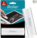 Phone Screen Cleaner by iRoller - Pack of 6 - No Need for Spray or Wipes, Liquid Free - Reusable & Washable -Portable iPad Screen Cleaner for Touchscreen- Ideal for Smartphone, Macbook, Monitor - 3.5"