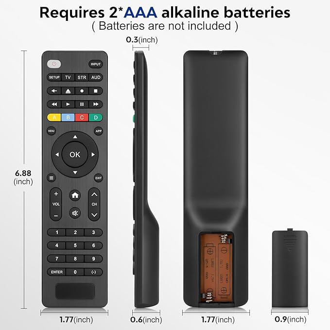 Universal-TV-Remote-Control Compatible with Samsung/LG/Vizio/Hisense/Sony/Philips/Onn/Sharp/RCA/Element/Westinghouse/Sanyo/Emerson TV and More Brand Smart TVs