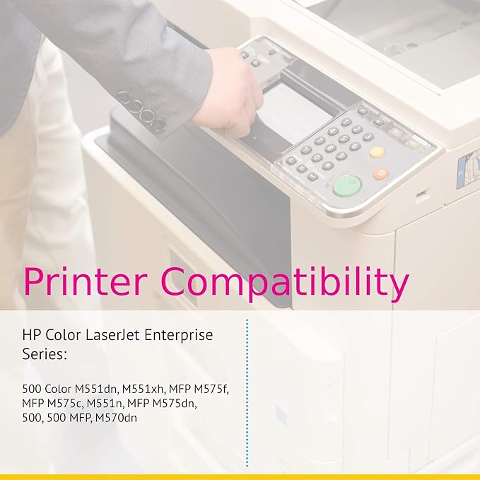 CS Replacement Toner Cartridge Compatible with HP M570dn CE401A Cyan Color PRO 500 M570 M570DN M570DW M551DN M551N M551XH Color Flow M575C