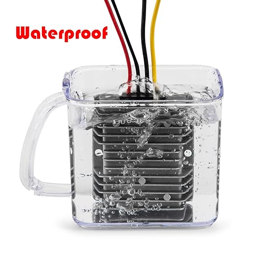 MGGi DC to DC 12V/24V to 5V 10A 50W Voltage Reducer Converter Regulator, Step Down Converter Regulator Waterproof Power Supply Module Buck Transformer, for Golf Cart, Forklifts, Car
