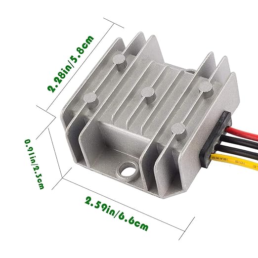 MGGi DC/DC Voltage Reducer Converter 12V 24V Step Down to 6V 10A 60W, Power Supply Module Buck Transformer, Waterproof, for Golf Cart, Forklifts, Car