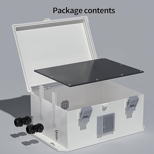 Namunanee Outdoor Electrical Junction Box, ABS Water Resistant Enclosure with Internal Mounting Panel & Hinged Cover (13" H* 9.2" L* 5.6" W)