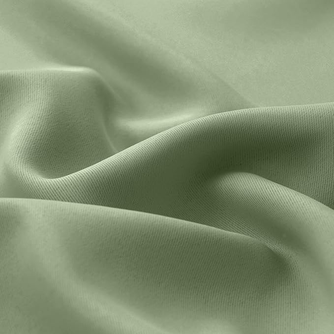 BGment Short 100% Blackout Curtains for Bedroom, Thermal Insulated Energy Efficiency Noise Reducing Grommet Curtains 54 Inch Length with Liner for Small Window 2 Panels Each 42 Inch Wide, Grass Green