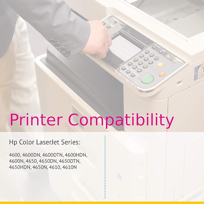 CS Replacement Toner Cartridge Compatible with HP 641A C9722A Yellow Color 4600 4600N 4600DN 4600DTN 4600HDN 4610 4610N 4650 4650N 4650DN 4650DTN 4650HDN
