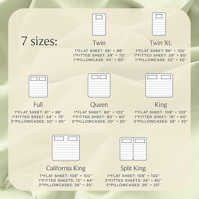 LuxClub 4 PC Sheet Set Bed Sheets Deep Pockets 16" Eco Friendly Wrinkle Free Cooling Machine Washable Hotel Bedding Silky Soft - Sage Green Full