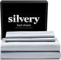 Silvery Silver Infused Bed Sheets Set - Award-Winning Self-Cooling Fabric with Self-Cleaning Silvery Technology™ That Stays Fresh 3X Longer for Hygienic Sleep (Gray, Full)