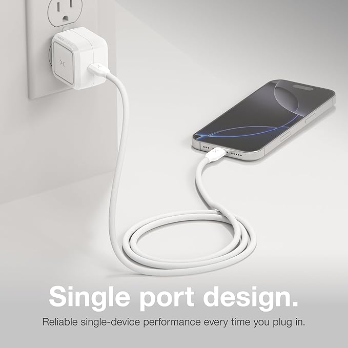 NOCO XGrid X30: 30W USB-C Charger – Single Port GaN Power Adapter with PD 3.0, QC 4.0+, and PPS – Fast Charging with Smart Power Distribution – Foldable Wall Plug, UL Listed