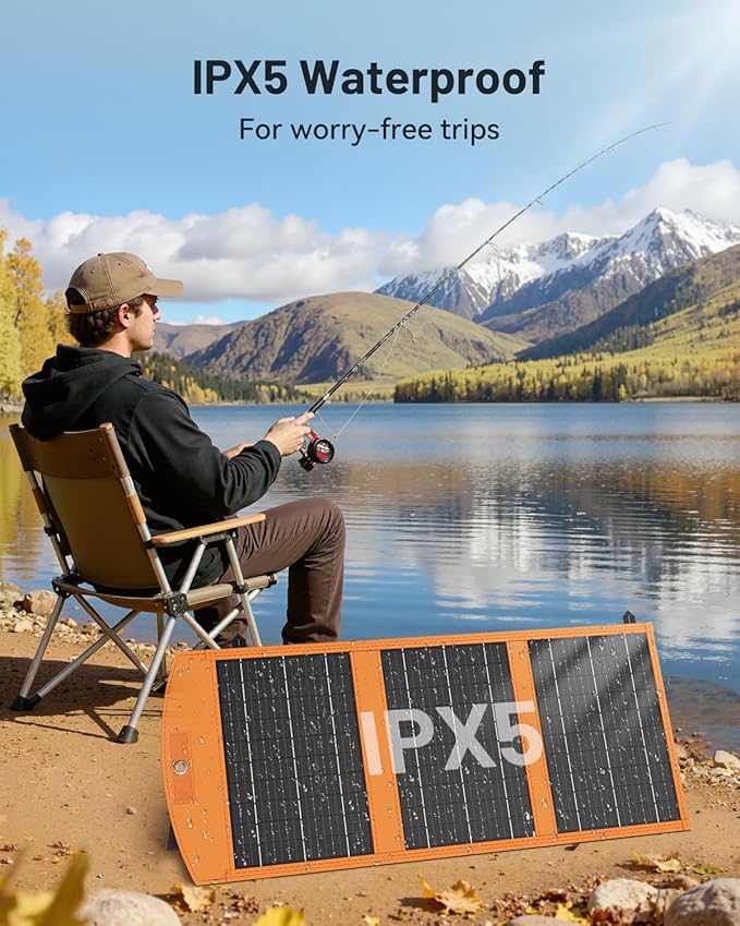 SOLUPUP Solar Panels 30W Portable Foldable Solar Charger with 5V USB-A and USB-C Fast Charging Compatible with iPhone, iPad, Samsung, Power Banks, IPX5 Waterproof Perfect for Camping, Hiking, Outdoor