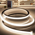 VOEWT LED Strip Lights Neutral White 4000K,9.8ft 110-120V Neon Rope Lights,Flexible Silicone Outdoor Waterproof Neon Strip Lights for Bedroom,Mirror,Kitchen Cabinet, Living Room,Halloween Decor