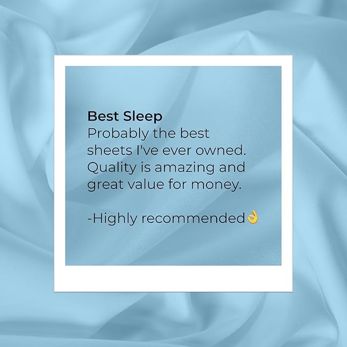 THE LAD COLLECTIVE 3.0 King Bedding Set - King Bedding Sets - 4-Piece Bedset w/Fitted Sheet, Top Sheet & 2 Standard Pillowcases [Duvet Not Included] - Bamboo-Cotton - The Bahamas Collection Blue
