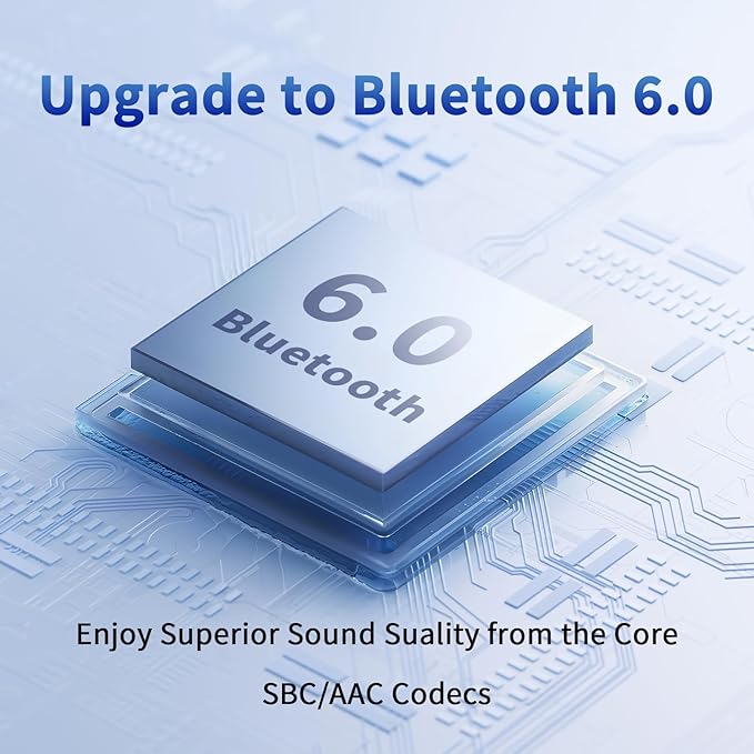 M1R Bluetooth 6.0 Wireless Audio Receiver & Adapter Ideal for TV, Stereo, Speakers, with RCA & AUX, Hands-Free Calling, 20m Range