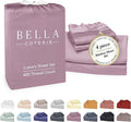 Bella Coterie Luxury Bamboo Viscose 34” Split Top King Size Sheet Set | 1 Fitted Sheet for Sleep Number & Adjustable Beds | 100% Organically Grown | Cooling & Soft | 18” Deep Pocket [Lilac]