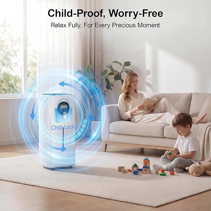 21L/5.5Gal Humidifiers for Bedroom,Humidifier Large Room with 2000ml/h High Output,Top Fill,24H Runtime, Cover up to 3000ft²,Remote Control Whole House Cool Mist Humidifier for Home,Office,Plants