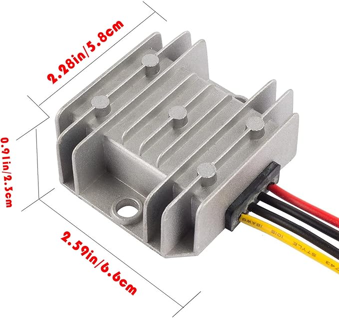 MGGi DC 24V to 12V 10A 120W Voltage Buck Converter Waterproof Power Transformer, Step Down Voltage Reducer, Regulator Power Supply Module Buck Transformer, for Golf Cart, forklifts, Car