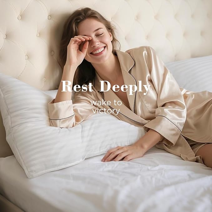 viewstar Bed Pillows King Size Set of 2, Hotel Collection, Down Alternative Big Pillow for Back, Stomach or Side Sleepers, Firm