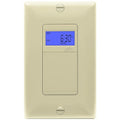 Enerlites 7 Days Digital in-Wall Programmable Timer Switch for Lights, Fans, and Motors, Single Pole, Neutral Wire Required, 7-Day 18 ON/Off Timer Settings, with Blue Backlight, HET01, Ivory