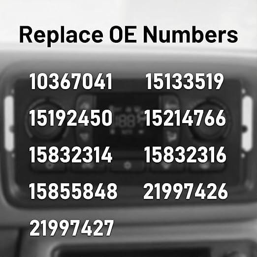 599-211XD A/C Control Switch Air Conditioning Climate Control Module, Front Module Panel for 2003-2004 Chevrolet Silverado Suburban Avalanche Tahoe GMC Sierra Yukon Cadillac Escalade Rainier Hummer