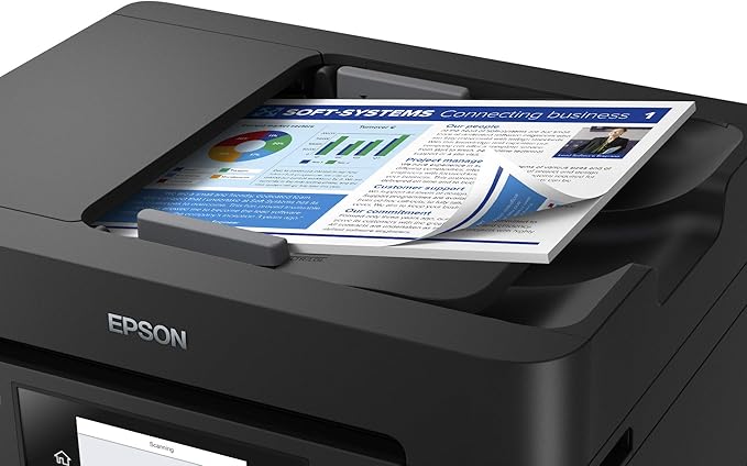 Epson Workforce Pro WF-4834 Wireless All-in-One Printer with Auto 2-Sided Print Copy, Scan and Fax, 50-Page ADF, 500-sheet Paper Capacity, 4.3' Color Touchscreen